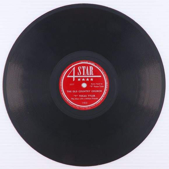 "T" Texas Tyler – The Old Country Church / Beyond Sunset 1950 78rpm Record 1403 - Picture 4 of 16